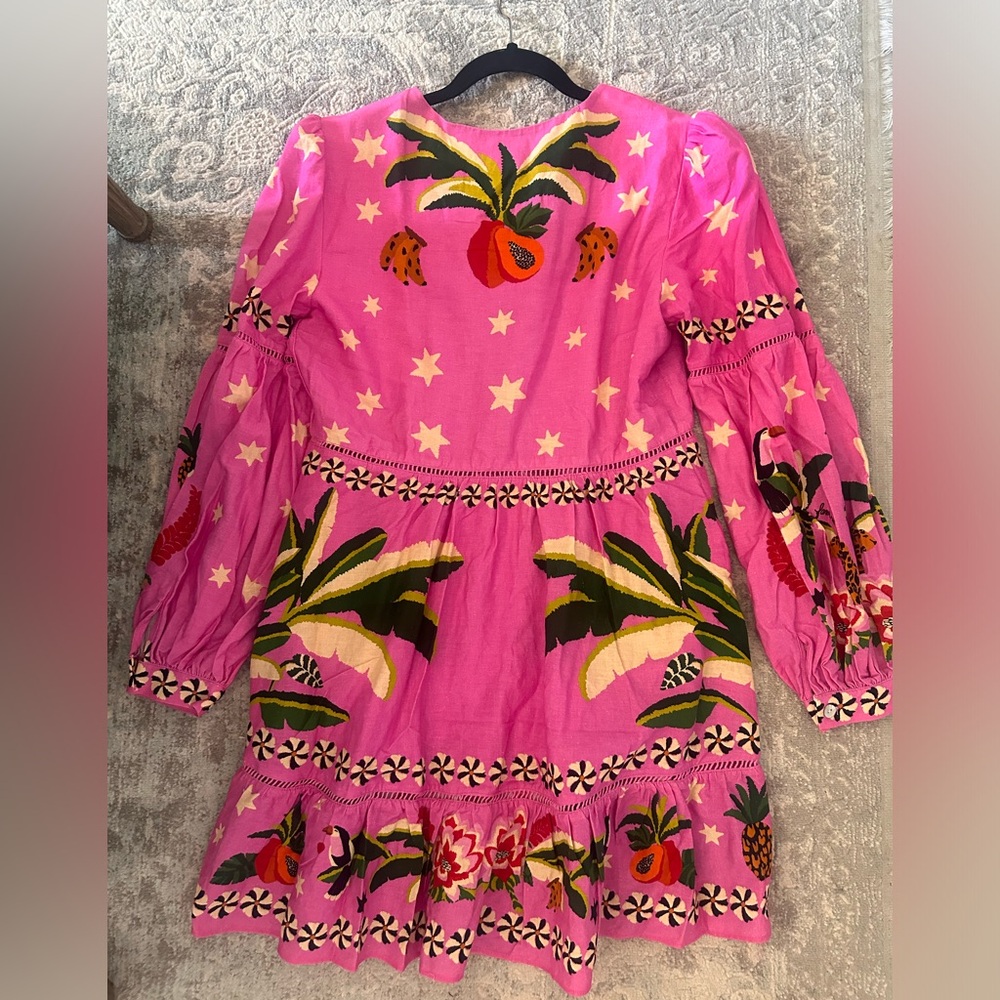 Farm Rio Pink Leopard Forest Mini Dress - Picture 2 of 4
